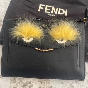 Fendi Black Monster Handbag Pouch Dolce